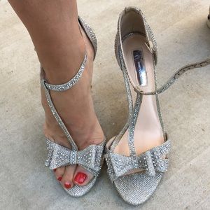 Embellished sandals evening pumps